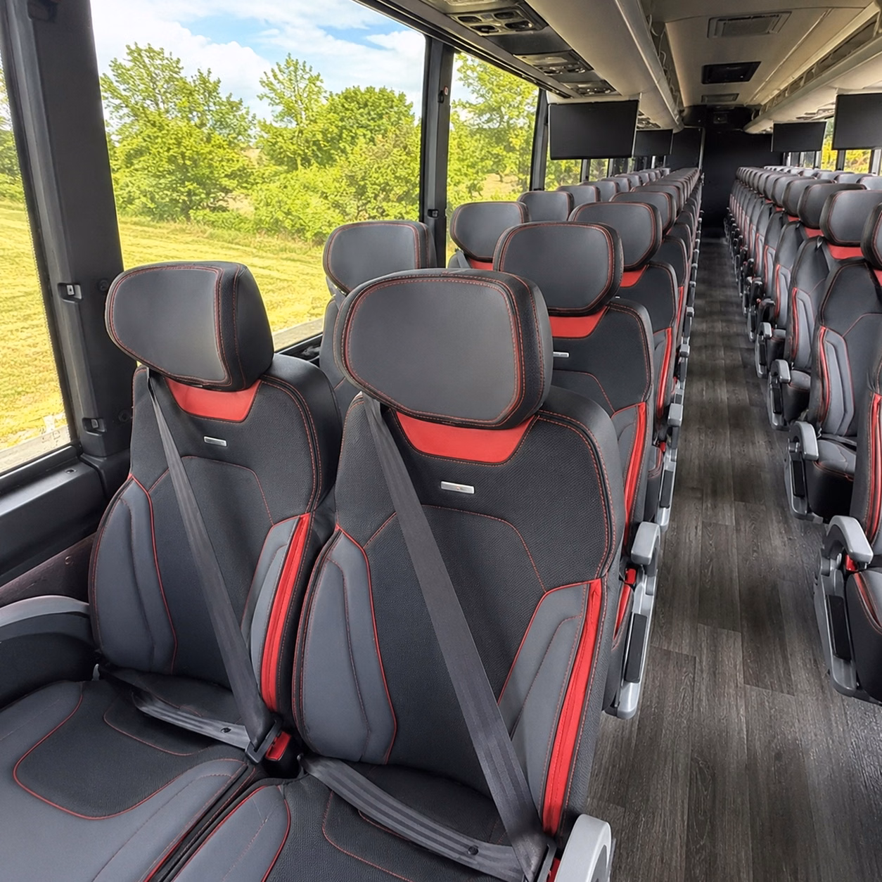 san ramon charter bus interior